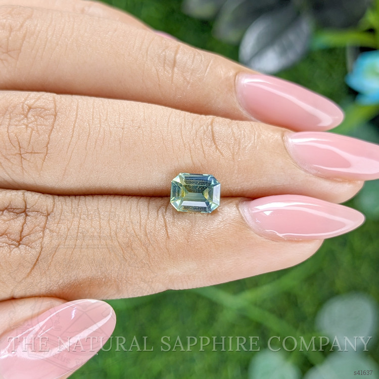 1.55 Ct. Bluish Green Sapphire from Ceylon (Sri Lanka)