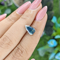 2.22 Ct. Greenish Blue Sapphire from Ceylon (Sri Lanka) Life Style