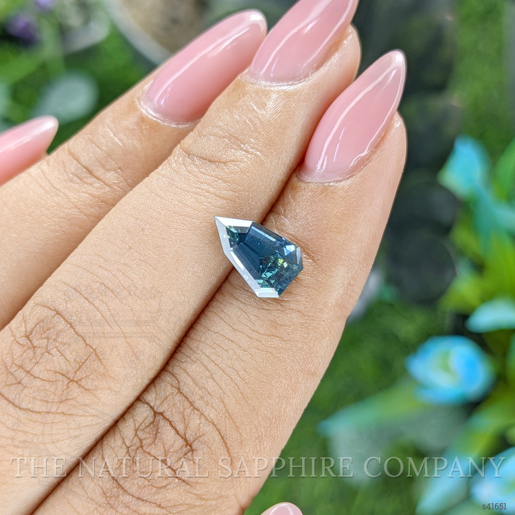2.22 Ct. Greenish Blue Sapphire from Ceylon (Sri Lanka)