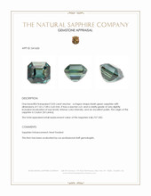 3.03 Ct. Bluish Green Sapphire from Ceylon (Sri Lanka) Appraisal