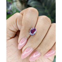 2.02 Ct. Purplish Pink Sapphire from Ceylon (Sri Lanka) Life Style