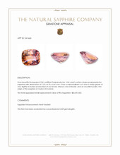 2.04 Ct. Padparadscha Sapphire from Ceylon (Sri Lanka) Appraisal