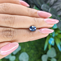 1.58 Ct. Greenish Blue Sapphire from Madagascar Life Style