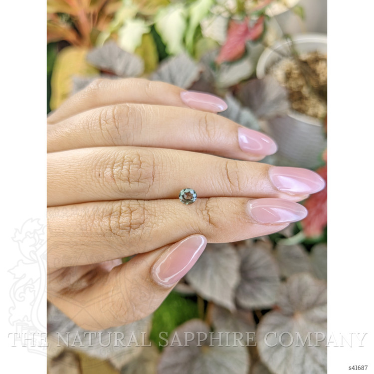 0.59 Ct. Brownish Green Sapphire from Ceylon (Sri Lanka)