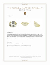 0.43 Ct. Yellow Sapphire from Ceylon (Sri Lanka) Appraisal