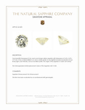0.56 Ct. Yellow Sapphire from Ceylon (Sri Lanka) Appraisal