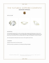 0.67 Ct. Yellow Sapphire from Ceylon (Sri Lanka) Appraisal