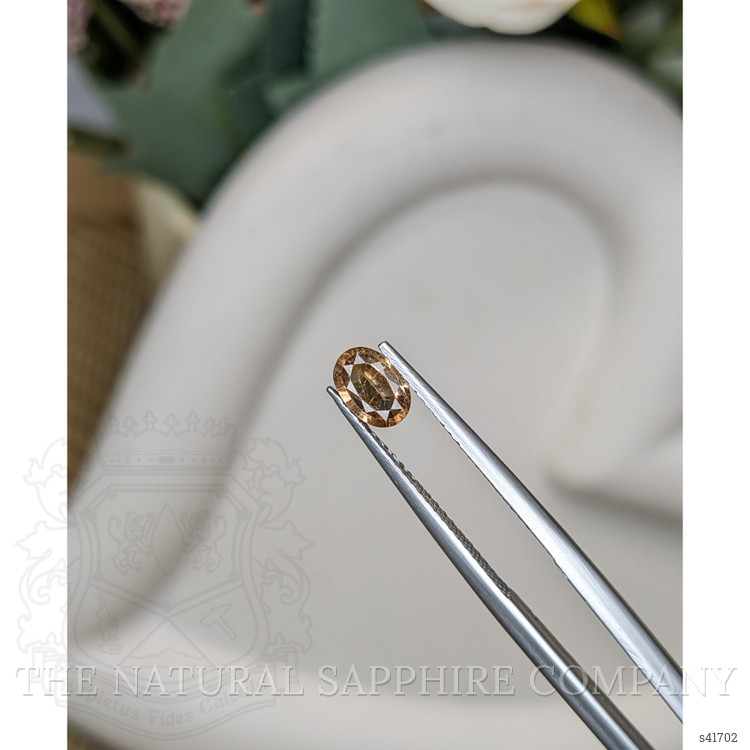 0.71 Ct. Brown Sapphire from Ceylon (Sri Lanka)