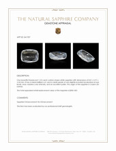 1.25 Ct. White Sapphire from Ceylon (Sri Lanka) Appraisal