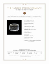 1.25 Ct. White Sapphire from Ceylon (Sri Lanka) Scan Report