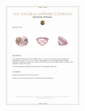 1.12 Ct. Peach Sapphire from Ceylon (Sri Lanka) Appraisal