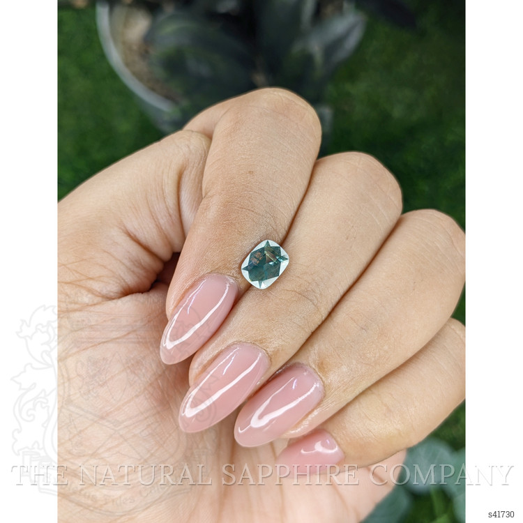 1.30 Ct. Bluish Green Sapphire from Ceylon (Sri Lanka)