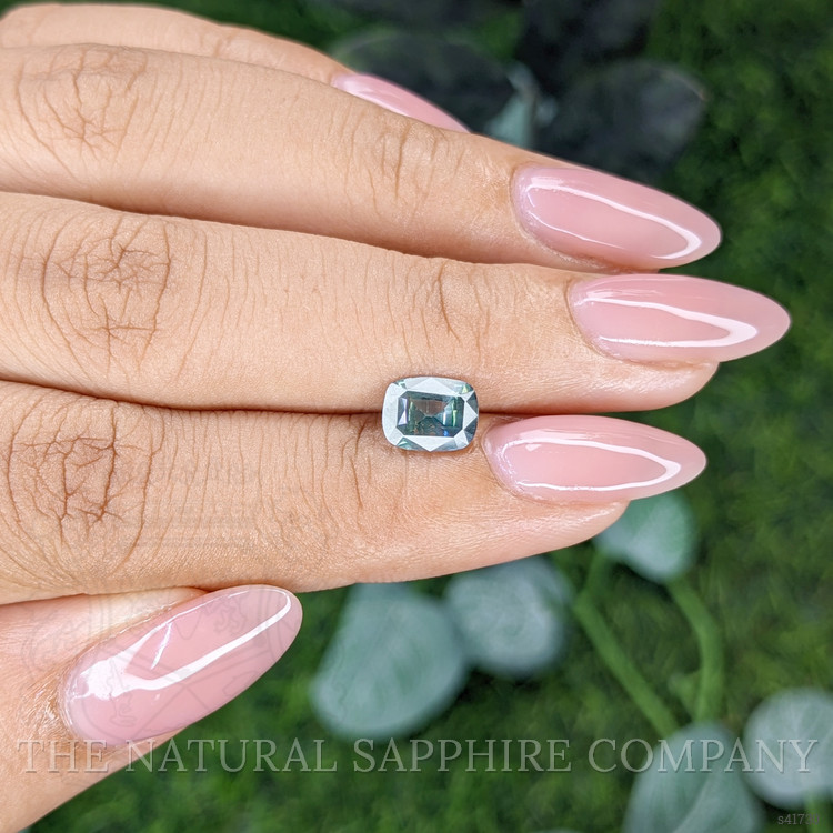1.30 Ct. Bluish Green Sapphire from Ceylon (Sri Lanka)
