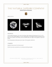 1.30 Ct. White Sapphire from Ceylon (Sri Lanka) Appraisal