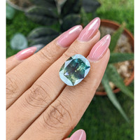 16.30 Ct. Bluish Green Sapphire from Madagascar Life Style