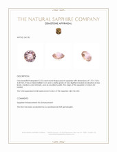 2.25 Ct. Purplish Pink Sapphire from Ceylon (Sri Lanka) Appraisal