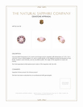 2.25 Ct. Peach Sapphire from Ceylon (Sri Lanka) Appraisal