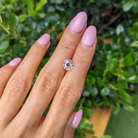 2.25 Ct. Peach Sapphire from Ceylon (Sri Lanka) Life Style