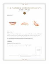 0.47 Ct. Peach Sapphire from Ceylon (Sri Lanka) Appraisal