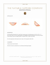 0.47 Ct. Peach Sapphire from Ceylon (Sri Lanka) Appraisal