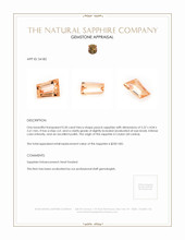 0.50 Ct. Peach Sapphire from Ceylon (Sri Lanka) Appraisal
