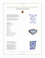 0.50 Ct. Peach Sapphire from Ceylon (Sri Lanka) 3 D Scan Report