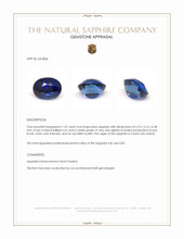 1.22 Ct. Blue Sapphire from Ceylon (Sri Lanka) Appraisal