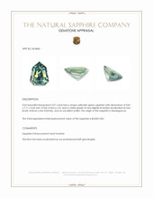 2.07 Ct. Yellowish Green Sapphire from Madagascar Appraisal