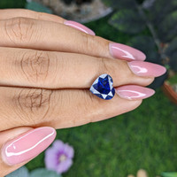 4.04 Ct. Blue Sapphire from Madagascar Life Style