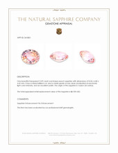 2.09 Ct. Peach Sapphire from Ceylon (Sri Lanka) Appraisal