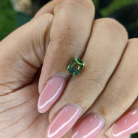 1.01 Ct. Yellowish Green Sapphire from Madagascar Life Style