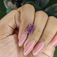 2.54 Ct. Pinkish Purple Sapphire from Madagascar Life Style