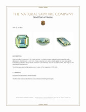 1.05 Ct. Yellowish Green Sapphire from Madagascar Appraisal