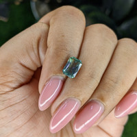 2.00 Ct. Bluish Green Sapphire from Ceylon (Sri Lanka) Life Style