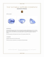 10.65 Ct. Blue Sapphire from Ceylon (Sri Lanka) Appraisal