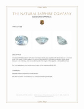 1.09 Ct. Bluish Grey Sapphire from Burma (Myanmar) Appraisal