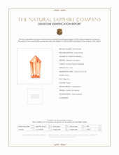 0.55 Ct. Peach Sapphire from Ceylon (Sri Lanka) Scan Report