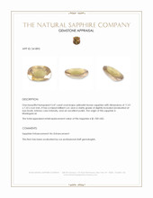 3.47 Ct. Yellowish Brown Sapphire from Madagascar Appraisal
