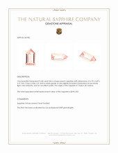 0.58 Ct. Peach Sapphire from Ceylon (Sri Lanka) Appraisal