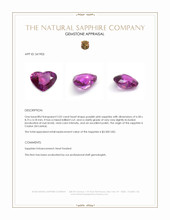 2.02 Ct. Purplish Pink Sapphire from Ceylon (Sri Lanka) Appraisal