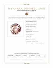 1.23 Ct. Peach Sapphire from Ceylon (Sri Lanka) Scan Report