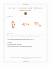 0.59 Ct. Peach Sapphire from Ceylon (Sri Lanka) Appraisal