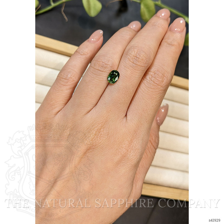 1.42 Ct. Bluish Green Sapphire from Ceylon (Sri Lanka)