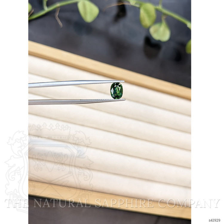 1.42 Ct. Bluish Green Sapphire from Ceylon (Sri Lanka)