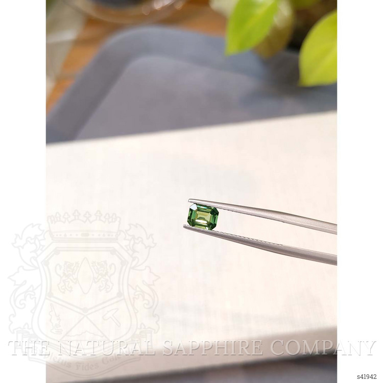 0.81 Ct. Green Sapphire from Ceylon (Sri Lanka)