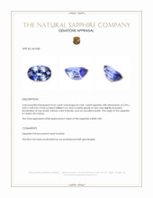 0.65 Ct. Bi Color / Parti Sapphire from Ceylon (Sri Lanka) Appraisal