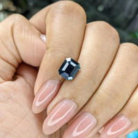 2.62 Ct. Greenish Blue Sapphire from Madagascar Life Style