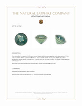 2.52 Ct. Bluish Green Sapphire from Madagascar Appraisal