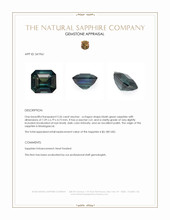 2.26 Ct. Bluish Green Sapphire from Madagascar Appraisal