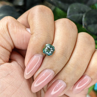 2.00 Ct. Bluish Green Sapphire from Madagascar Life Style